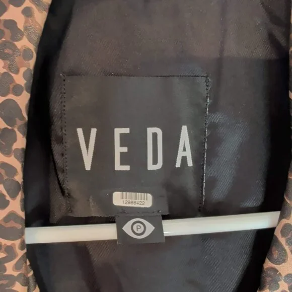 Veda Leopard Print Leather Biker Jacket - Picture 8 of 10